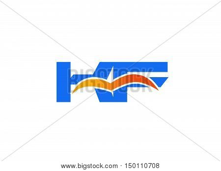 XF Logo. Vector Graphic Branding Letter Element