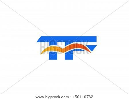 TF Logo. Vector Graphic Branding Letter Element