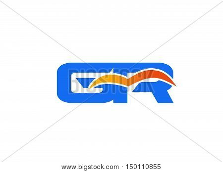 GR letter logo.GR letter logo design vector template