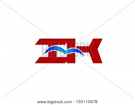 iK company logo. iK company logo design vector template