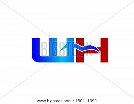 W and H logo vector vector design