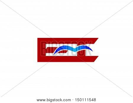 EI company linked letter logo design template