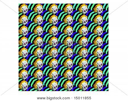 Bunte Schädel Muster