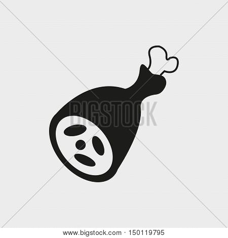 meat icon stock vector illustration flat design