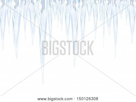 Icicles As A Sign Of Cold Winter Hanging Down