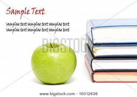 books and an apple