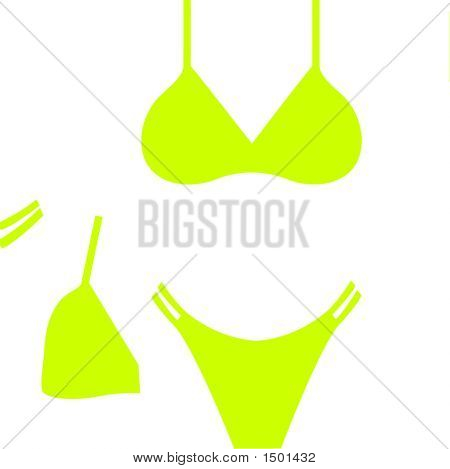 Fürdőruha-Bikini-sárga