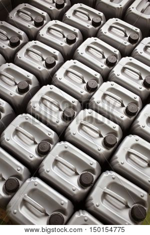 The a Lubricating oil in typical containers