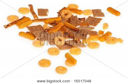 Salted Snack Mix Close Up