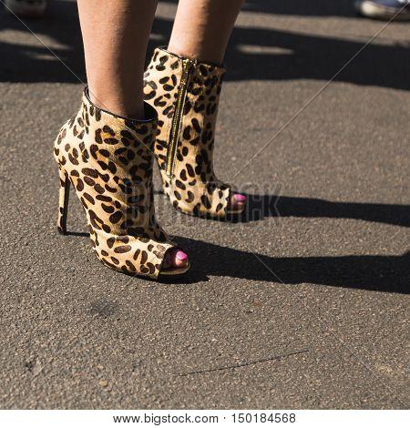 Ddetail Of Shoes During Milan Fashion Week