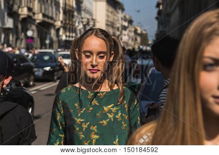 Fashionable People During Milan Fashion Week