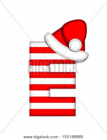 Alphabet Christmas Candy Cane E