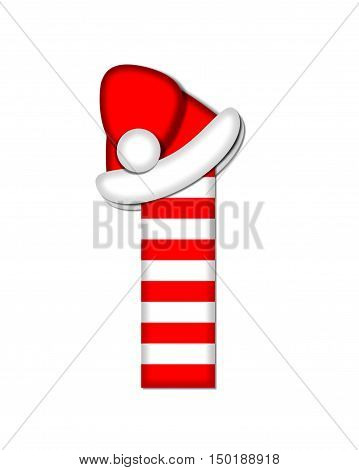 Alphabet Christmas Candy Cane I