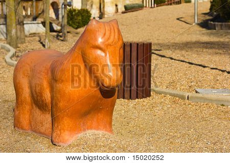 Park ahşap küçük at