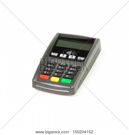 contactless (CTLS) terminal on a white background isolated