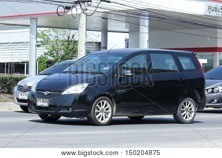 CHIANGMAI THAILAND -FEBRUARY 29 2016: Private Car. Proton exora. Photo at road no.1001 about 8 km from downtown Chiangmai thailand.