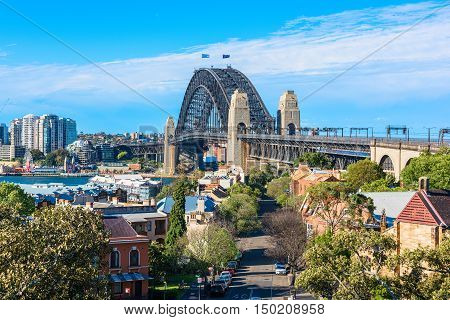Sydney Harbour Bridge Sydney Australia from Millers Point.