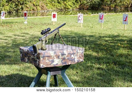 sniper rifle shooting range outdoor targets guns