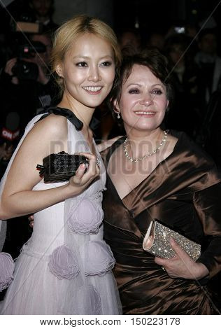 Adriana Barraza and Rinko Kikuchi at the Paramount Pictures' 2007 Golden Globe Award After-Party held at the Beverly Hilton Hotel in Beverly Hills, USA on January 15, 2007.