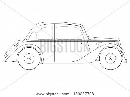 Illustration of the coupe - vintage model of car