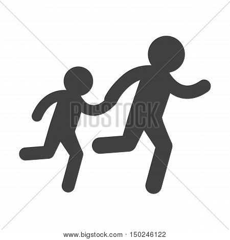 Crosswalk black simple icon on white background for web design