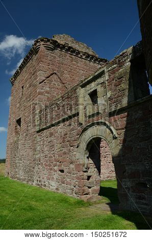 An exterior view of the ruins of Burleigh castle