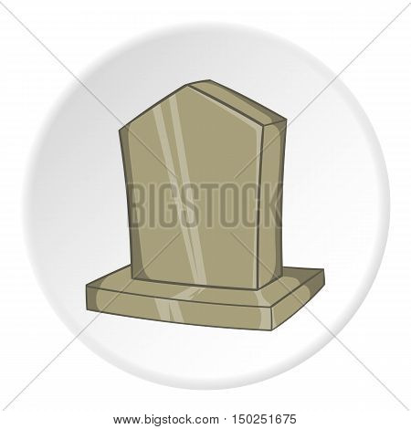 Sepulchral monument icon in cartoon style isolated on white circle background. Death symbol vector illustration