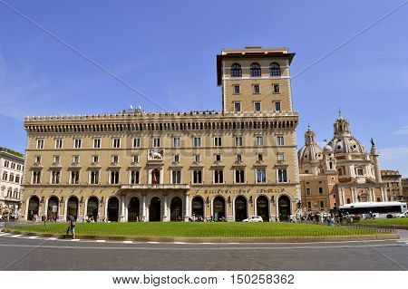 Rome Italy - September 12 2016 : Assicurazioni Generali insurance company building in Rome