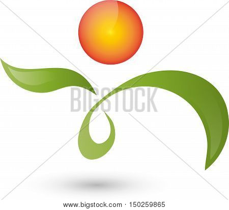 Logo, 3D, plant, leaves, Alternative Therapy Logo