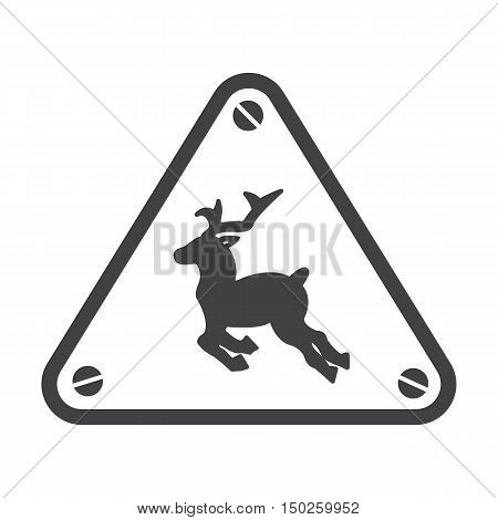 deer sign black simple icons set for web design