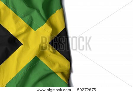 Jamaican Wrinkled Flag, Space For Text