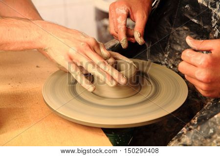 Working On Spinning Wheel