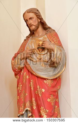 Fleury sur Andelle France - september 7 2016 : the Notre Dame de la Vallee church