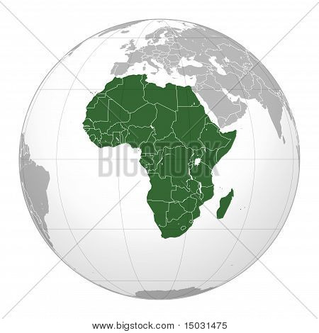 アフリカ地図世界地球上