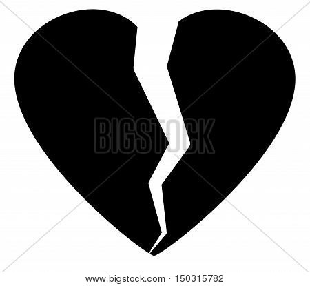 Heartbreak / broken heart or divorce flat icon