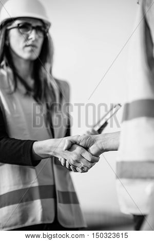 Engineers Handshaking