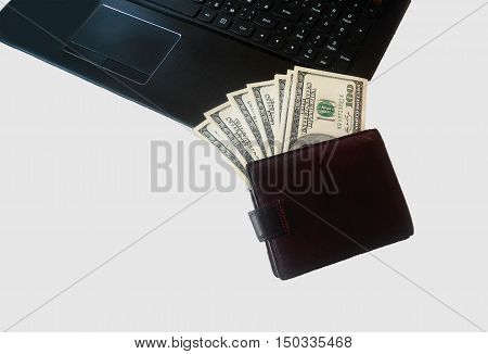 Money in your wallet. The successful work, good earnings