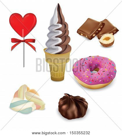 sweet-stuff isolated on white background for your design