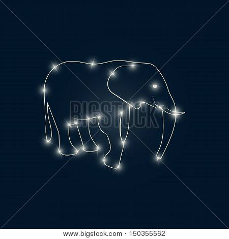 Elephant bright, Greeting Beautiful card with Elephant