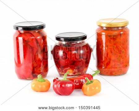 picture of a Canning, Jar, Food.vegetableson white background