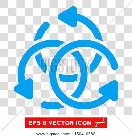 Knot Rotation round icon. Vector EPS illustration style is flat iconic symbol, blue color, transparent background.