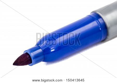Felt-tip pen marker highlighter close-up isolated on white background