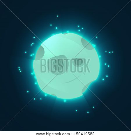 cute moon smiling for web or print