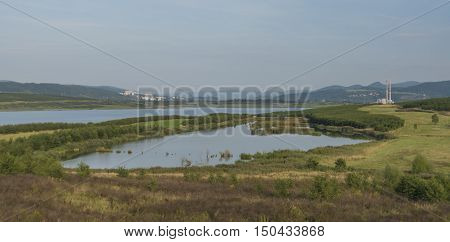 Sunset Near Milada Lake In Color Autumn Evening