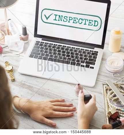 Inspected Allow Approve Authority Permit Graphic Concept