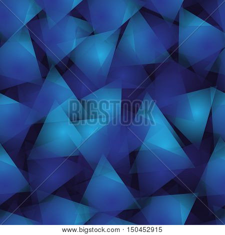 vector triangle blue dark blue light icy frosty seamless pattern background eps10