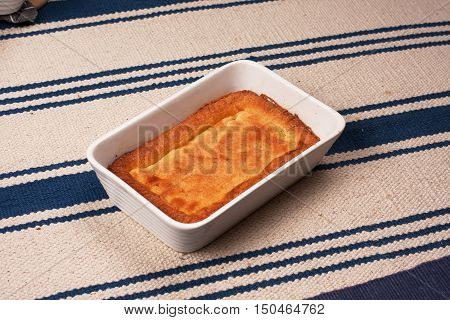 Mazurka Cake On White Blue Tablecloth 2