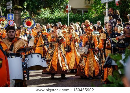 Editorial, 02Nd October 2016: Barr, France: Carnival And Parade Throught The Streets. Fancy-dress Ha