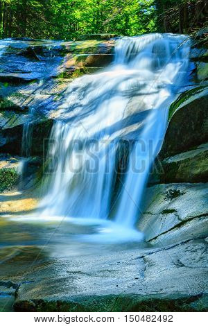 Mumlava waterfall in the Karkonosze National Park Harrachov.
