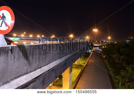 Overpass In Tan Son Nhat Airport At Night